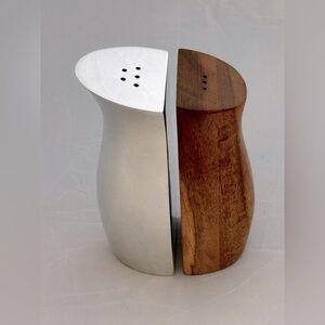Nambe | Cradle Alloy and Wood Salt and Pepper Shaker Set